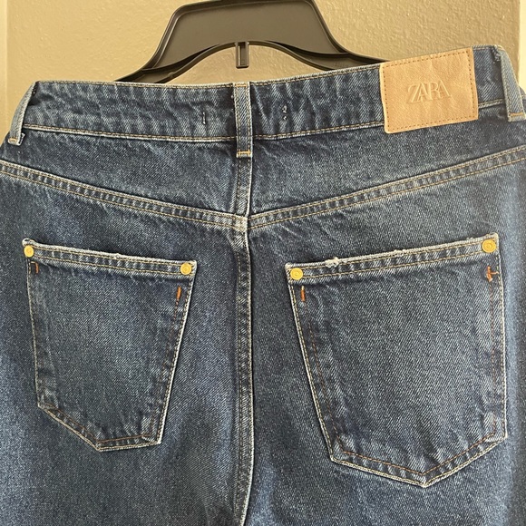 Zara denim 8 size pants new tall waist - Picture 3 of 4